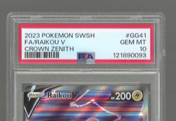 RAIKOU 2023 Crown Zenith V Alt Art #GG41 Pokemon Sword and Shield PSA 10💎 - Image 2