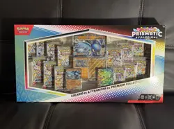 Pokemon Prismatic Evolutions Lucario ex & Tyranitar ex Premium Collection - Image 1