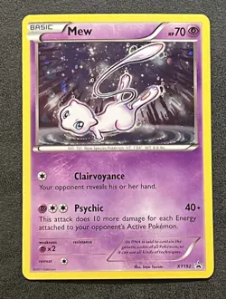 Pokemon Mew XY192 Black Star Promo Cosmos Holo HD GALAXY SWIRL RARE LP 🌀🌀 - Image 1