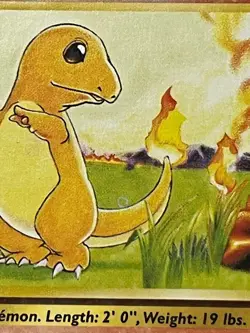 1999 Pokemon Vintage - Base Set Charmander 46 - MP - INK DOT ERRORS Blue Circles - Image 3