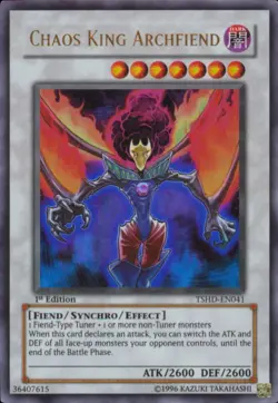 1x (LP) Chaos King Archfiend - TSHD-EN041 - Ultra Rare - 1st Edition YuGiOh - Image 1