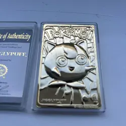 Pokemon Jigglypuff #39 23k Gold Plated Trading Card Burger King 1999 Vintage - Image 2