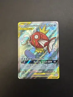 Pokemon SM Team Up Holo Card Magikarp Wailord GX Alternate Full Art 161/181 - Image 1