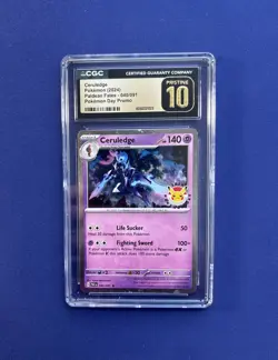 CGC 10 PRISTINE Ceruledge 040/091 Cosmos Holo Pokemon Day Promo 2024 Card - Image 1