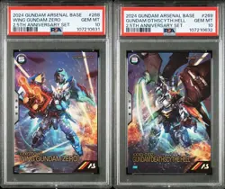 PSA 10 Wing Gundam Zero/Gundam Death Size Hell Gundam Card Promo P268/P269 - Image 1