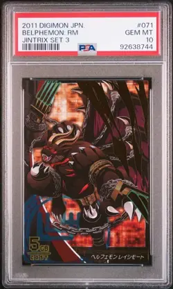 Belphemon Rage Mode Digimon Card PSA 10 Gem Mint 3-071/081 Authentic - Image 1