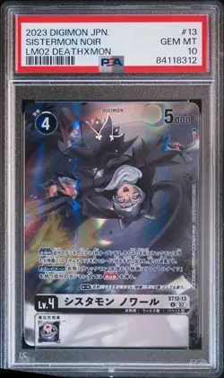 Digimon Card Game PSA 10 St12-13 Sistamon Noir Parallel Gem Mint Condition - Image 1