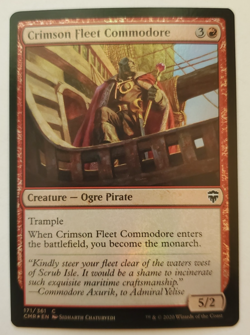 1x Crimson Fleet Commodore FOIL Commander Legends MTG Magic the Gathering NM - Image 1