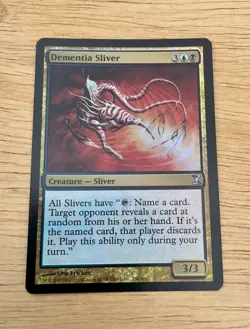 MTG Magic The Gathering Card Dementia Sliver Creature Foil 236/301 Una Fricker - Image 1