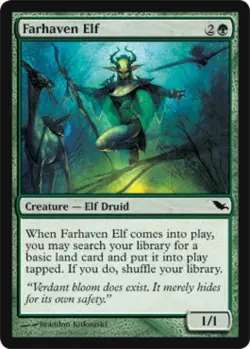 Farhaven Elf - Light Play MTG Shadowmoor - Image 1