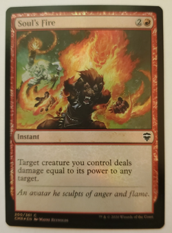 1x Soul's Fire FOIL Commander Legends MTG Magic the Gathering NM - Image 1