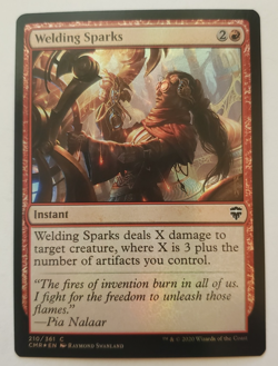 1x Welding Sparks FOIL Commander Legends MTG Magic the Gathering NM - Image 1