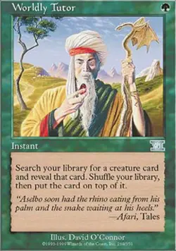 MTG English Worldly Tutor NM Normal Classic 6th Edition - Image 1