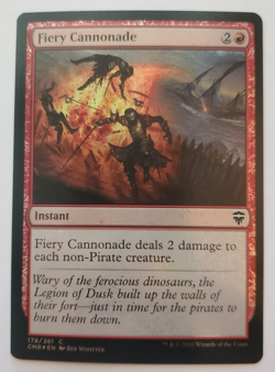 1x Fiery Cannonade FOIL Commander Legends MTG Magic the Gathering NM - Image 1