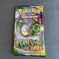 2021 Pokemon Evolving Skies Booster Pack Factory Sealed Raquaza Art NEW - Image 1