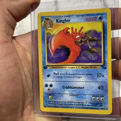 Pokemon 1st Edition Kingler 38/62 Fossil Set Uncommon Pokemon TCG Vintage NM Vtg - Image 2