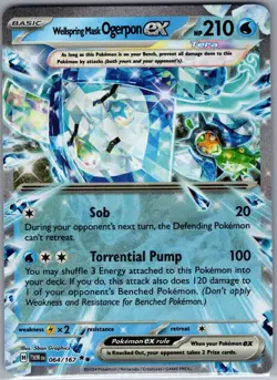 Wellspring Mask Ogerpon ex - 027/131 Prismatic Evolutions - Pokemon Card - NM - Image 1