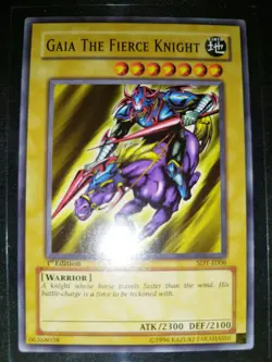 Gaia the Fierce Knight SDY-E006 Starter Deck Yugi 1st Edition Yugioh - Mint PSA - Image 1