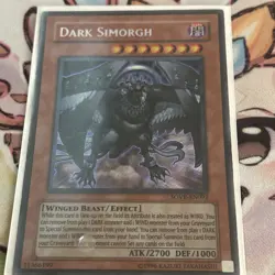 Yugioh! Dark Simorgh SOVR-EN092 Secret Rare (mp) - Image 1