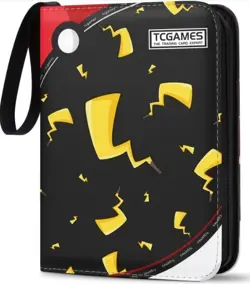 TCGAMES Pokemon Card Binder 4 Pocket 55 Page 3 Ring Collectors Album - Image 1