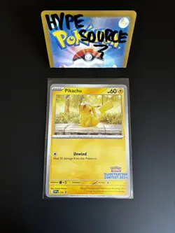 Pikachu SVP214 Illustration Contest 2024 Promo Pokemon Card SV BSP PTCG NM ⚡ - Image 1