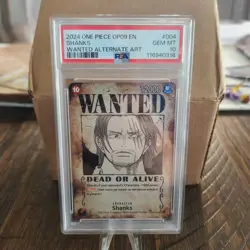 Shanks PSA 10 One Piece English Card OP9-0204 Wanted Poster Alternate Art - Image 1