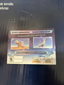 Shiny Koraidon Or Miraidon Pokemon Scarlet Violet Code Card - Unscratched - Image 1