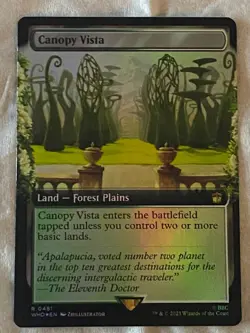 Magic the Gathering DOCTOR WHO CANOPY VISTA Extended Art FOIL Card #481 - Image 1