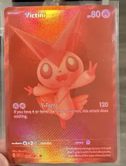 Red Monochrome Victini Black Bolt 171/086 Pokemon Card English - Image 2