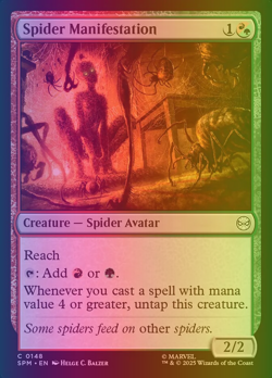 MTG #148 *FOIL* Spider Manifestation Marvel's Spider-Man (SPM) NM Card - Image 1
