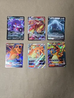 Pokemon x6 Card Lot Charizard Vstar GX Promo Gengar V Blaziken Vmax Lugia V Eng - Image 1