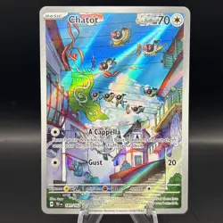 Pokemon TCG Chatot Scarlet Violet Temporal Forces 181/162 Illustration Rare Card - Image 1