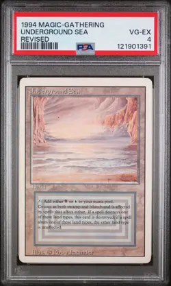 1994 Magic the Gathering Underground Sea Revised PSA 4 - Image 1