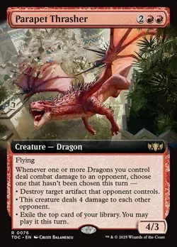 Parapet Thrasher - Extended Art - MtG Tarkir Dragonstorm - NM - Image 1