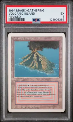 1994 Magic the Gathering Volcanic Island PSA 5 - Image 1