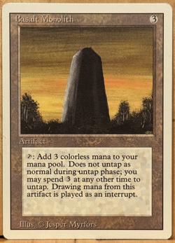 REVISED EDITION Vintage MtG Basalt Monolith Unplayed NM - Image 1