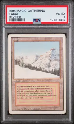 1994 Magic the Gathering Taiga Revised PSA 4 - Image 1