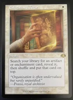 Enlightened Tutor (Retro Frame) Dominaria Remastered Regular- NM - Image 1