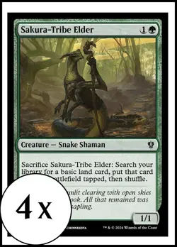 MTG - 4 x Sakura-Tribe Elder - Playset of 4 - Karlov Manor Commander - Image 1