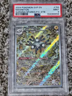 Magneton Surging Sparks 159 Pokemon Center Exclusive Stamp PSA 9 Mint - Image 1