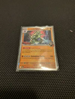 Pokemon Destined Rivals Team Rockets Tyranitar Pre Release STAFF Promo - Image 1