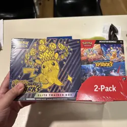 Pokemon Surging Sparks ETB + Booster Bundle Costco 2-Pack SEALED 🚀 - Image 2