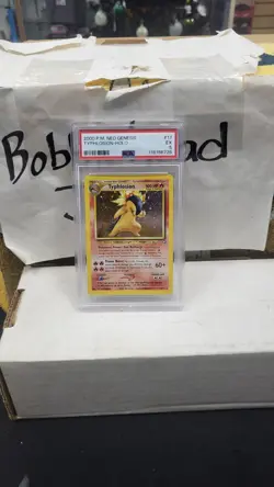 2000 TYPHLOSION HOLO RARE NEO GENESIS POKEMON TCG PSA 5 (EX) EXCELLENT #17/111 - Image 1