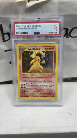 2000 TYPHLOSION HOLO RARE NEO GENESIS POKEMON TCG PSA 5 (EX) EXCELLENT #17/111 - Image 2