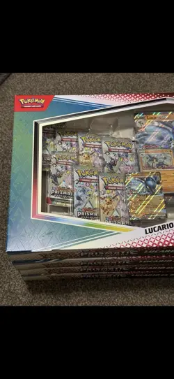 🔥4x Pokemon Prismatic Evolutions Lucario EX & Tyranitar EX Premium Collection🔥 - Image 4