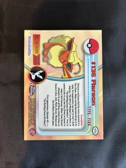 2000 Pokemon Topps Chrome Flareon #136 - NM - Image 2