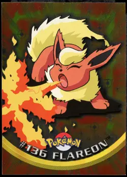 2000 Topps Pokemon TV Animation Edition Series 3 Holo Foil #136 Flareon - Image 1