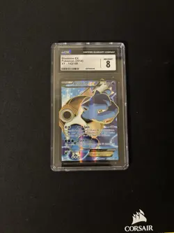 Pokemon TCG 2014 XY Base Full Art Blastoise EX #142 CGC 8 - Image 1