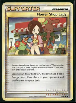 Pokemon * Flower Shop Lady #74/90 Uncommon * Undaunted * Lightly played - Image 1