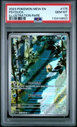 2023 POKEMON MEW EN-151 ILLUSTRATION RARE #175 PSYDUCK PSA 10 - Image 1